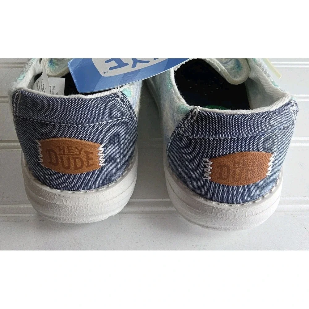 Hey Dude Wendy Cottage Crochet Bay Blue‎ Multi Slip On Youth 12 43696-4VP Nwt